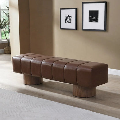 No-Assembly End of Bed Entryway Bench Ottoman