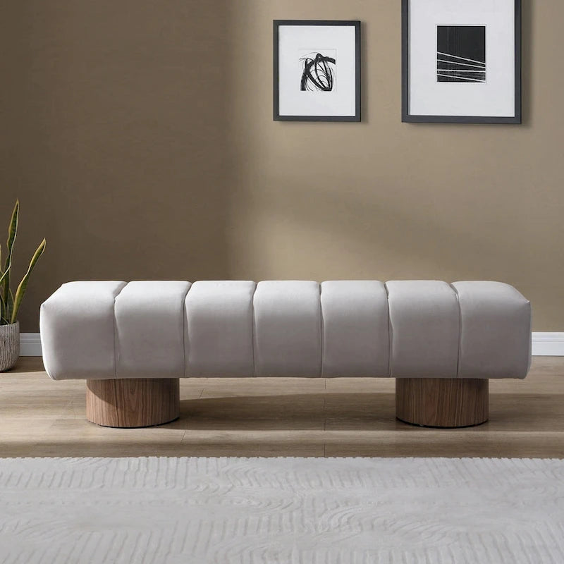No-Assembly End of Bed Entryway Bench Ottoman