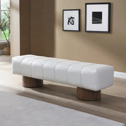No-Assembly End of Bed Entryway Bench Ottoman
