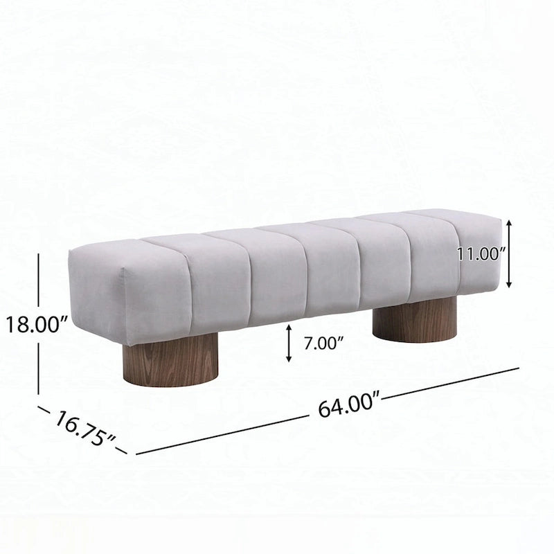 No-Assembly End of Bed Entryway Bench Ottoman