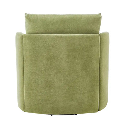 360 Swivel Chair, 29.9 Accent Barrel Armchair, Upholstered Swivel Sofa Chair with Curved Design