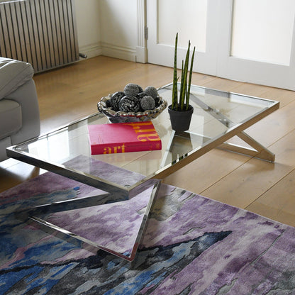 Mistral - Rectangular Coffee Table In Tempered Glass