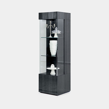 Antibes - Display Cabinet In Grey High Gloss