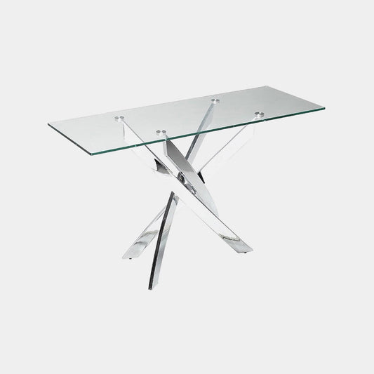 Puzzle - Console Table, Chrome Finish