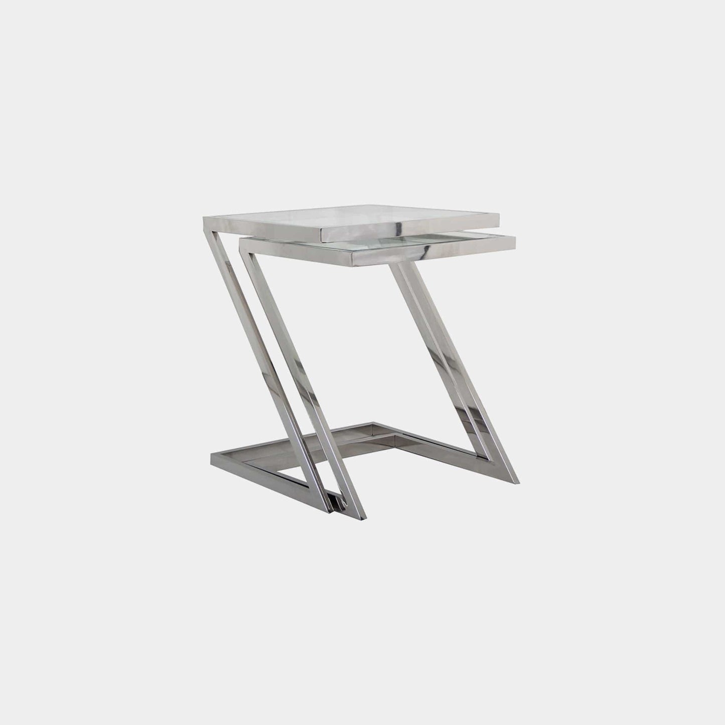Trento - Z Nest of Tables, Polished Silver