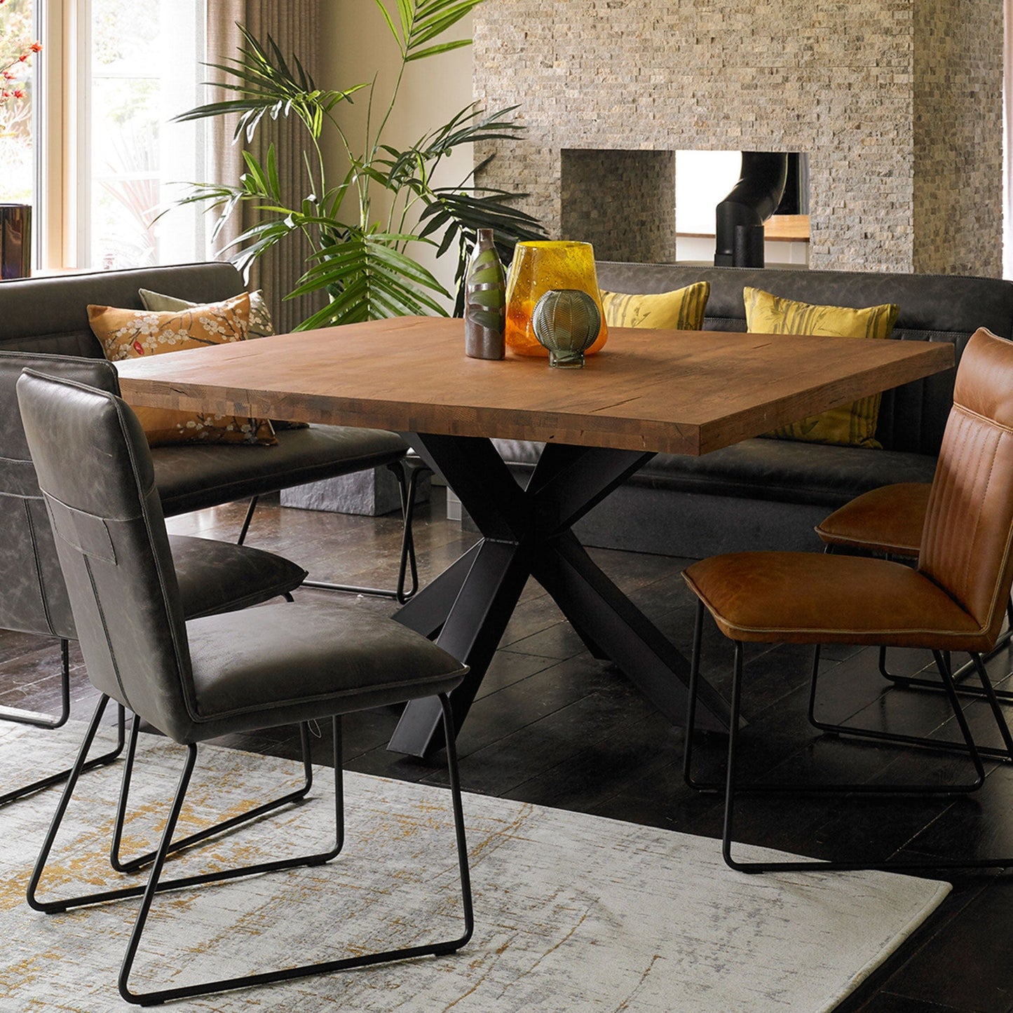 Santana - Oak Dining Table, Square