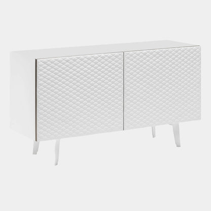 Cattelan Italia Absolut - 2 Door Sideboard, Graphite Structure & Leather Doors