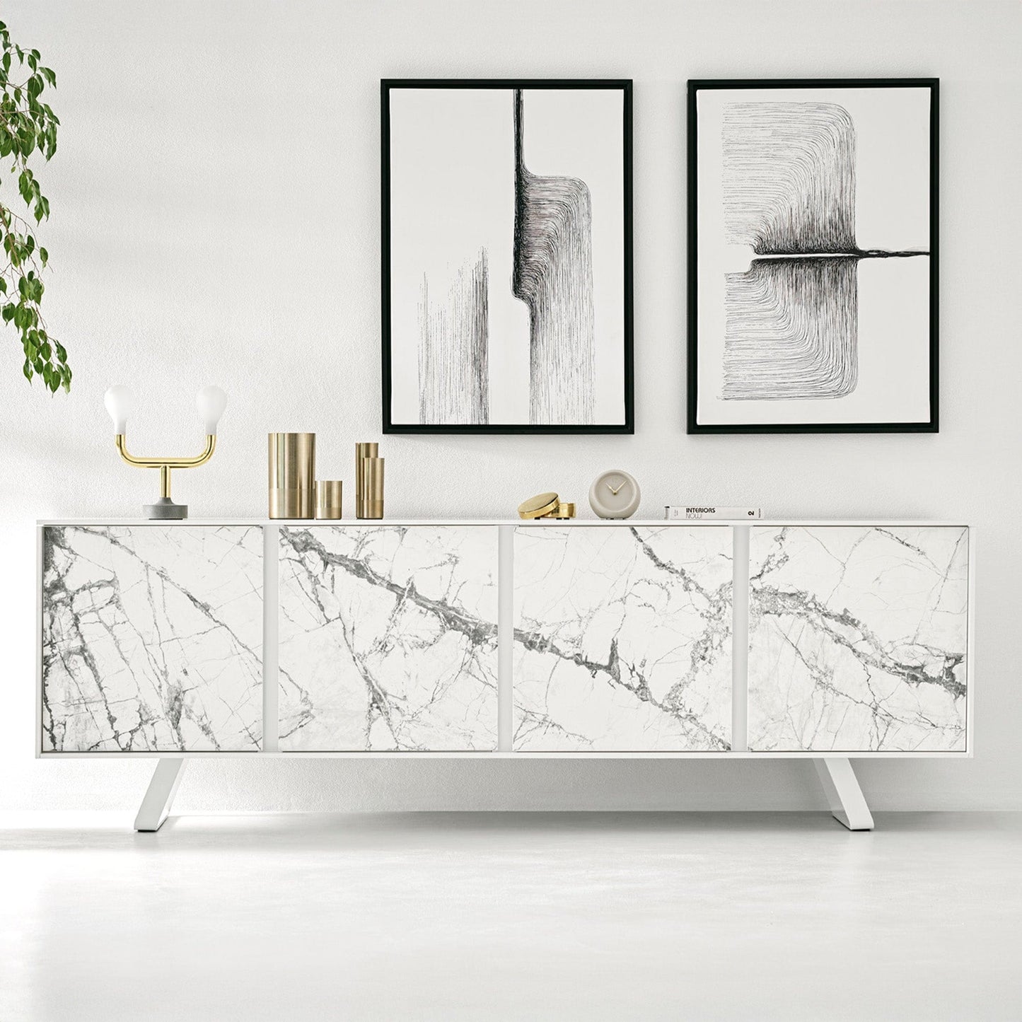 Calligaris Secret - 4 Door Sideboard In Ceramic