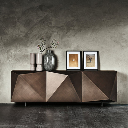 Cattelan Italia Kayak - 3 Door Sideboard In Brushed Bronze