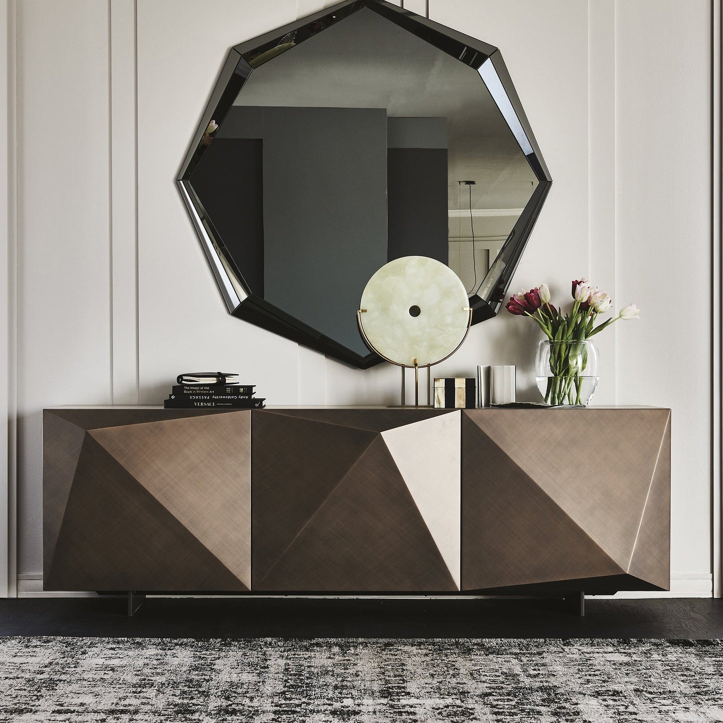 Cattelan Italia Kayak - 3 Door Sideboard In Brushed Bronze