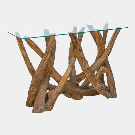 Twiggy - Console Table, Natural Teak Tree Root