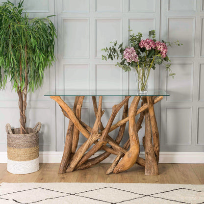 Twiggy - Console Table, Natural Teak Tree Root