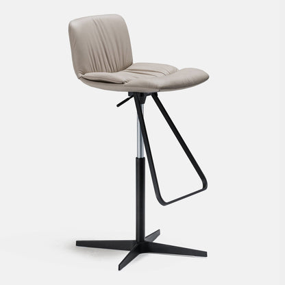 Cattelan Italia Axel X - Bar Stool In ECP25 Canapa Synthetic Leather & GFM73 Black Frame