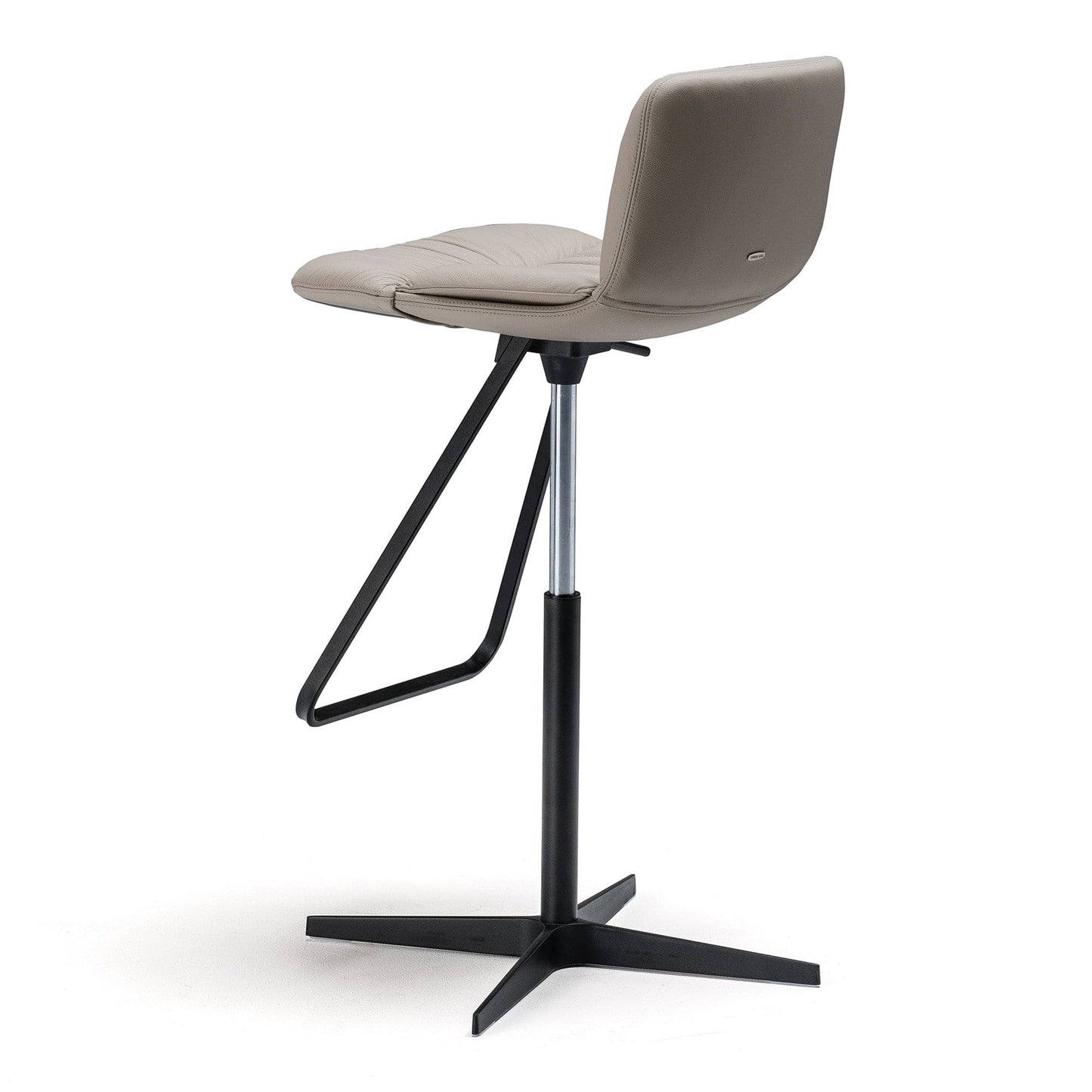 Cattelan Italia Axel X - Bar Stool In ECP25 Canapa Synthetic Leather & GFM73 Black Frame