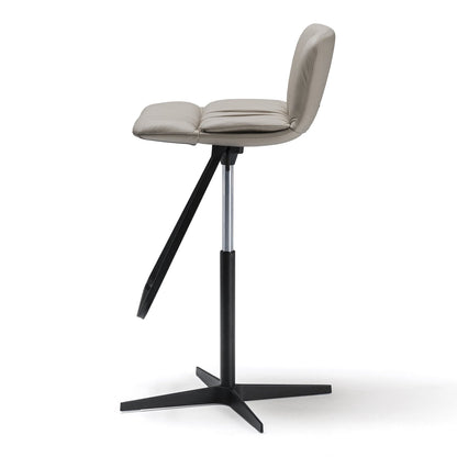 Cattelan Italia Axel X - Bar Stool In ECP25 Canapa Synthetic Leather & GFM73 Black Frame