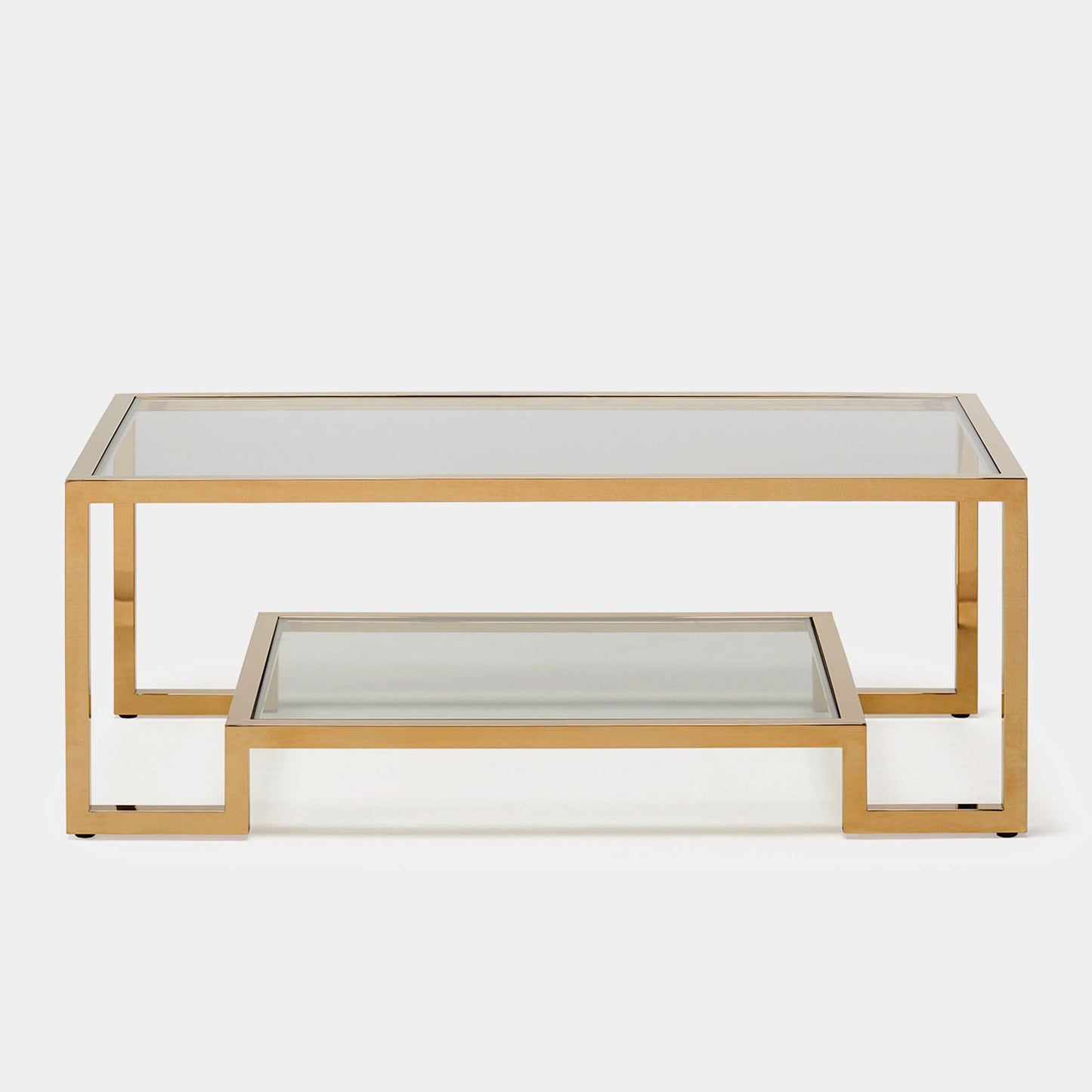 Frame - Coffee Table In Clear Glass & Champagne Finish