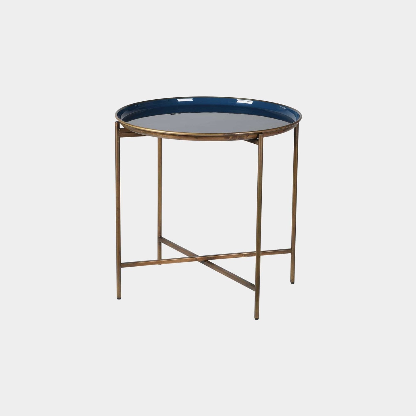 Reno - Tray Table, Blue & Gold