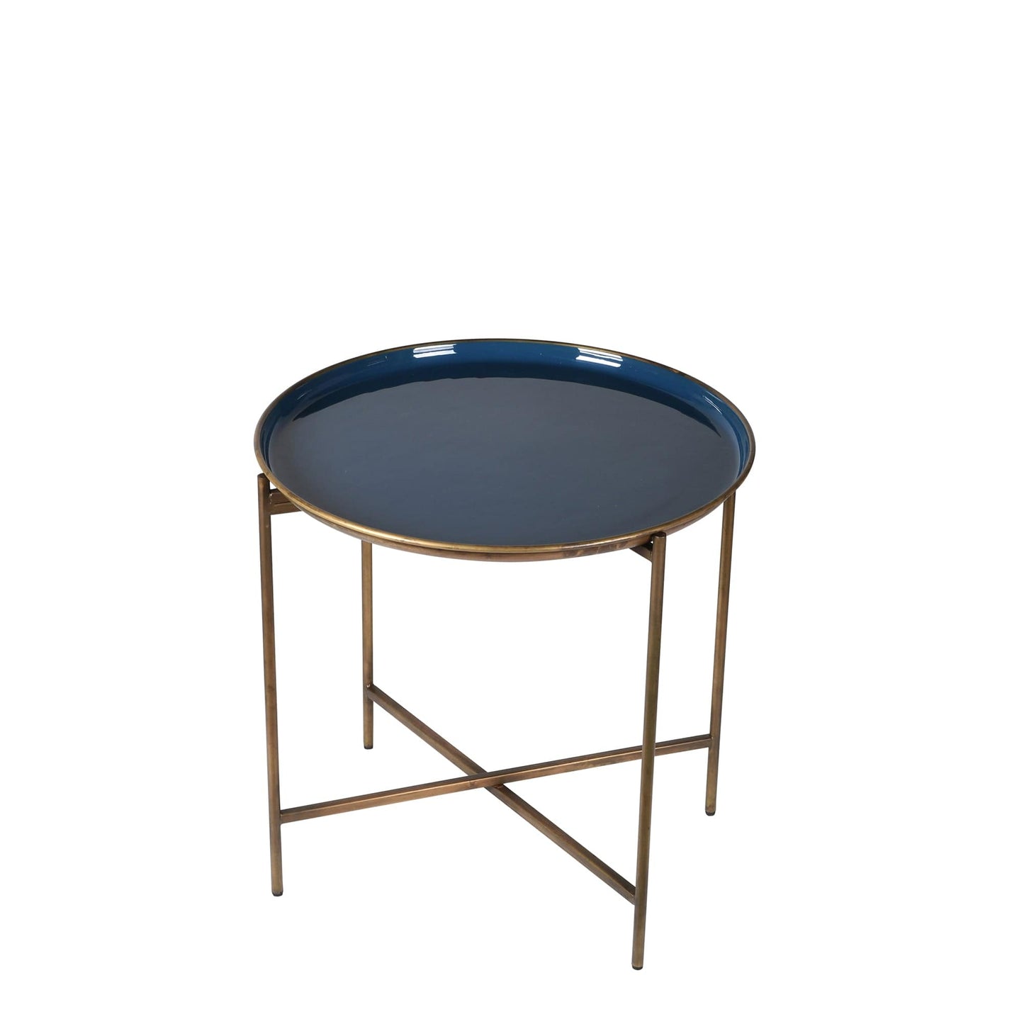 Reno - Tray Table, Blue & Gold