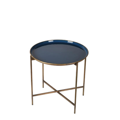 Reno - Tray Table, Blue & Gold