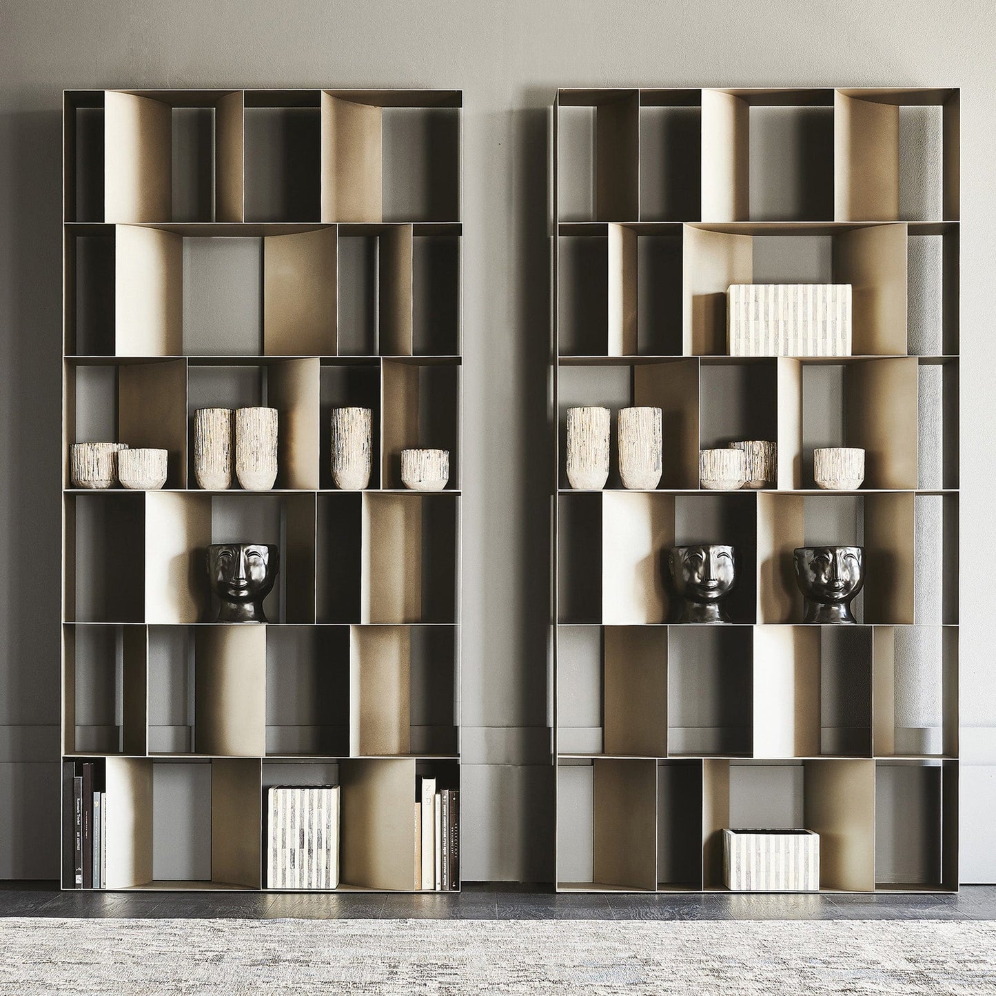 Cattelan Italia Nautilus - Bookcase In GFM11 Titanium