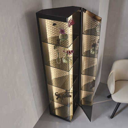 Cattelan Italia Atelier - Showcase In Laquered Steel & Synthetic Leather