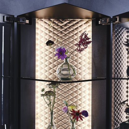 Cattelan Italia Atelier - Showcase In Laquered Steel & Synthetic Leather