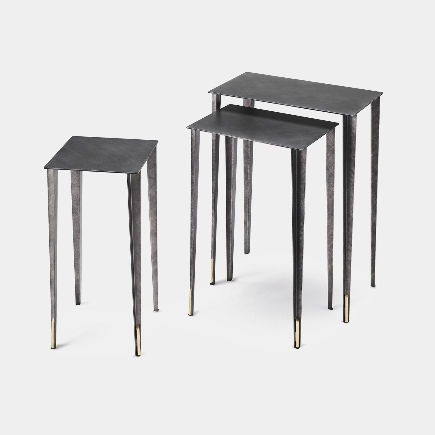 Cattelan Italia Spillo - Nest Of 3 Tables In Lacquered Steel