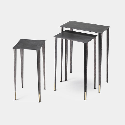 Cattelan Italia Spillo - Nest Of 3 Tables In Lacquered Steel