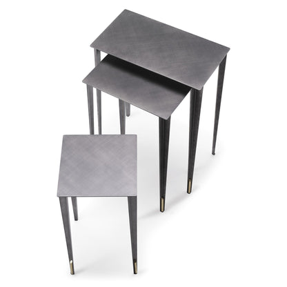 Cattelan Italia Spillo - Nest Of 3 Tables In Lacquered Steel