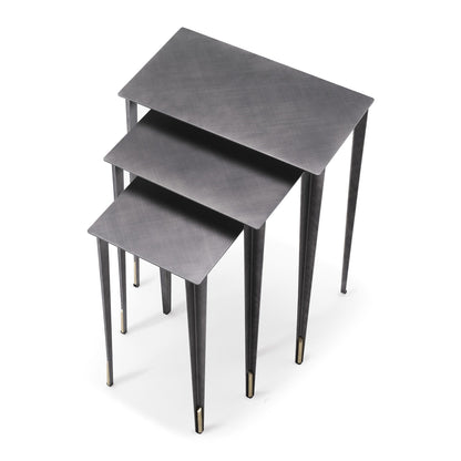 Cattelan Italia Spillo - Nest Of 3 Tables In Lacquered Steel