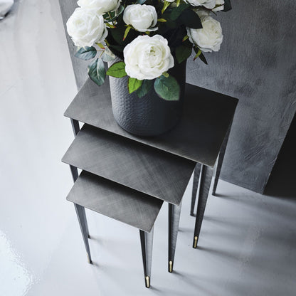Cattelan Italia Spillo - Nest Of 3 Tables In Lacquered Steel