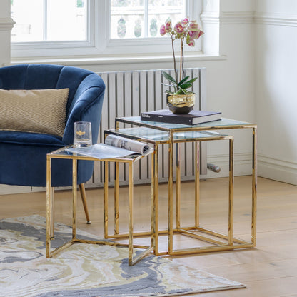 Auric - Nest Tables, Polished Gold