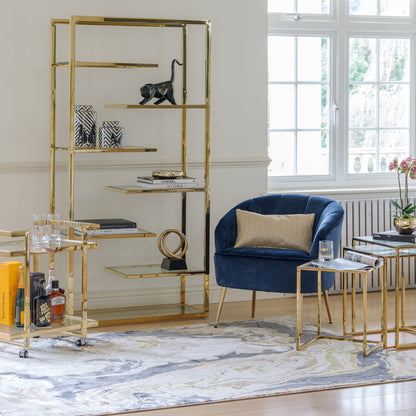 Auric - Display Cabinet, Gold Frame