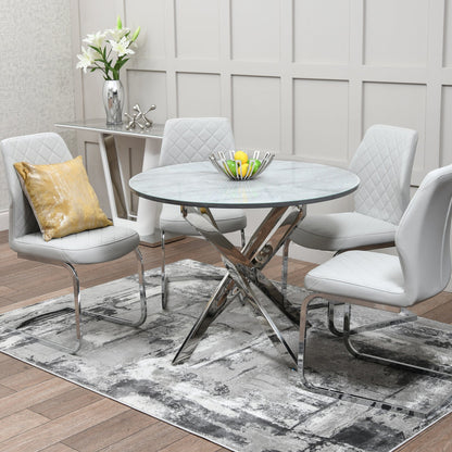 Florence - Dining Table, Marble Effect