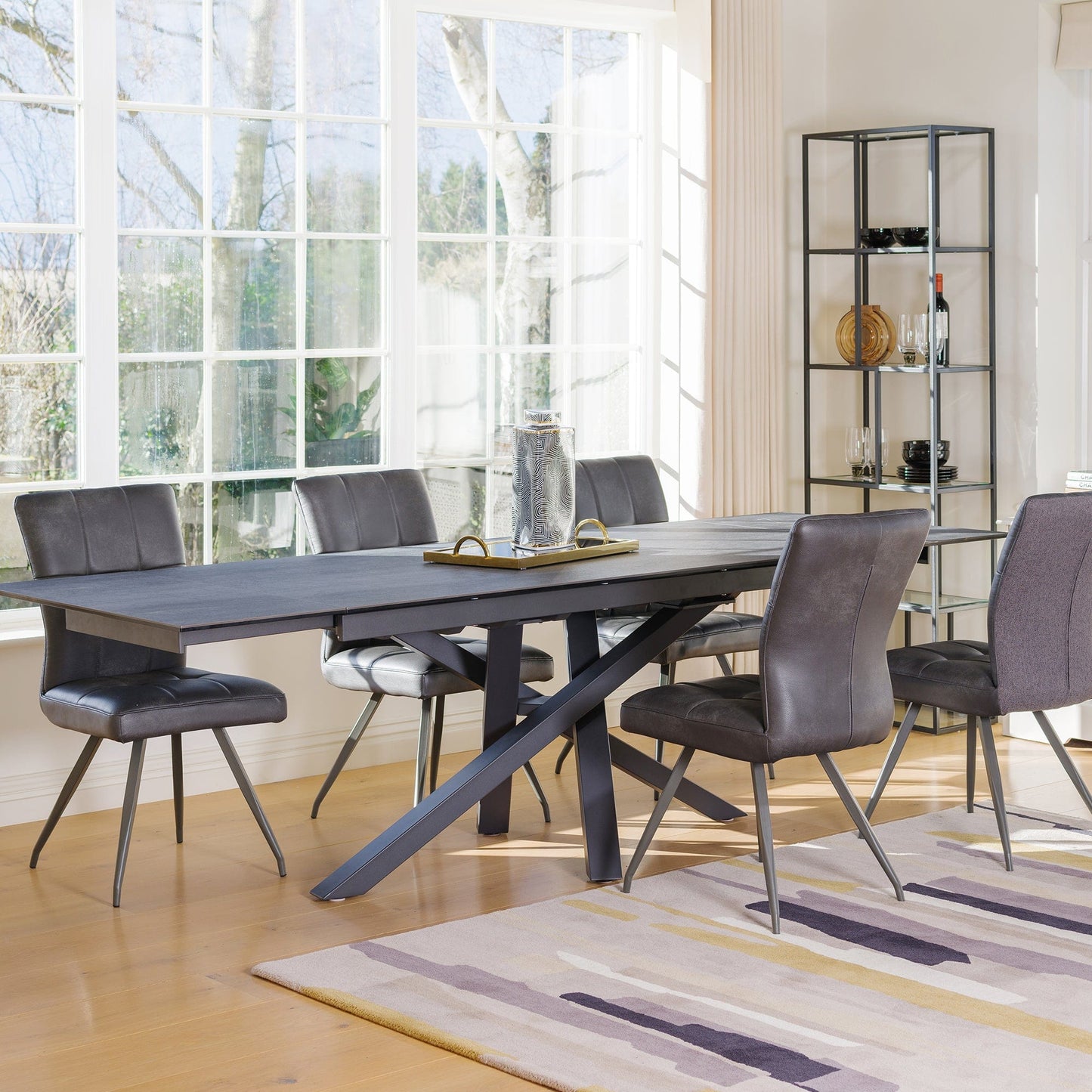 Pescara - Extending Dining Table, Grey