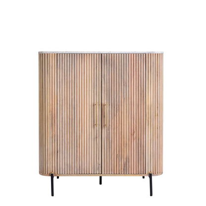 Bombay - 2 Door Highboard, Marble Top