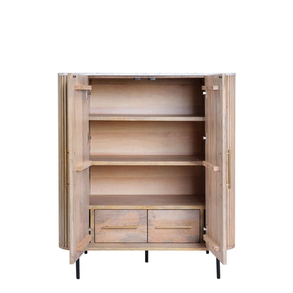 Bombay - 2 Door Highboard, Marble Top