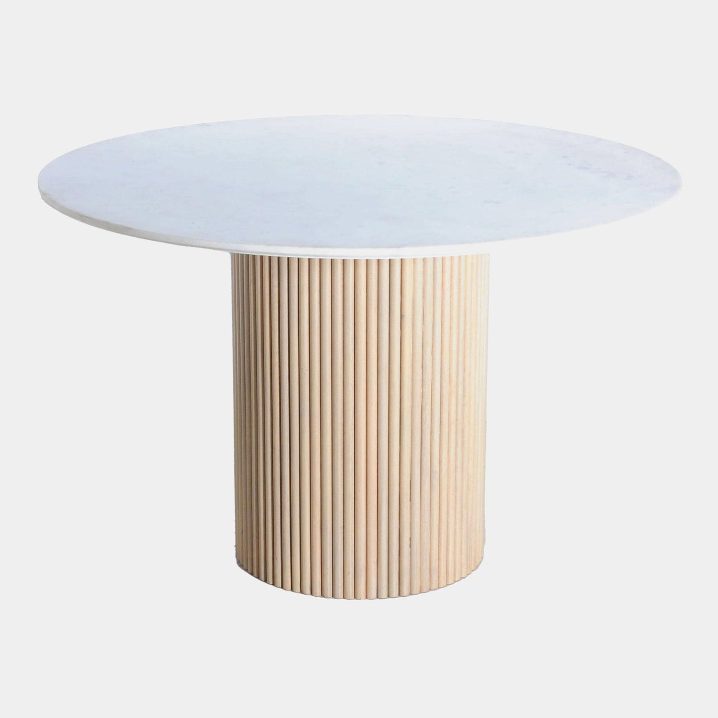 Bombay - Round Marble Dining Table, Mango Wood