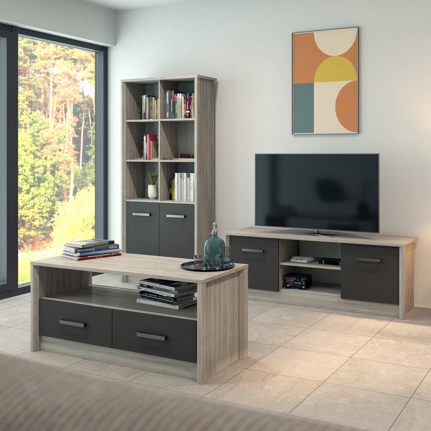 Compton - Grey Oak TV Unit