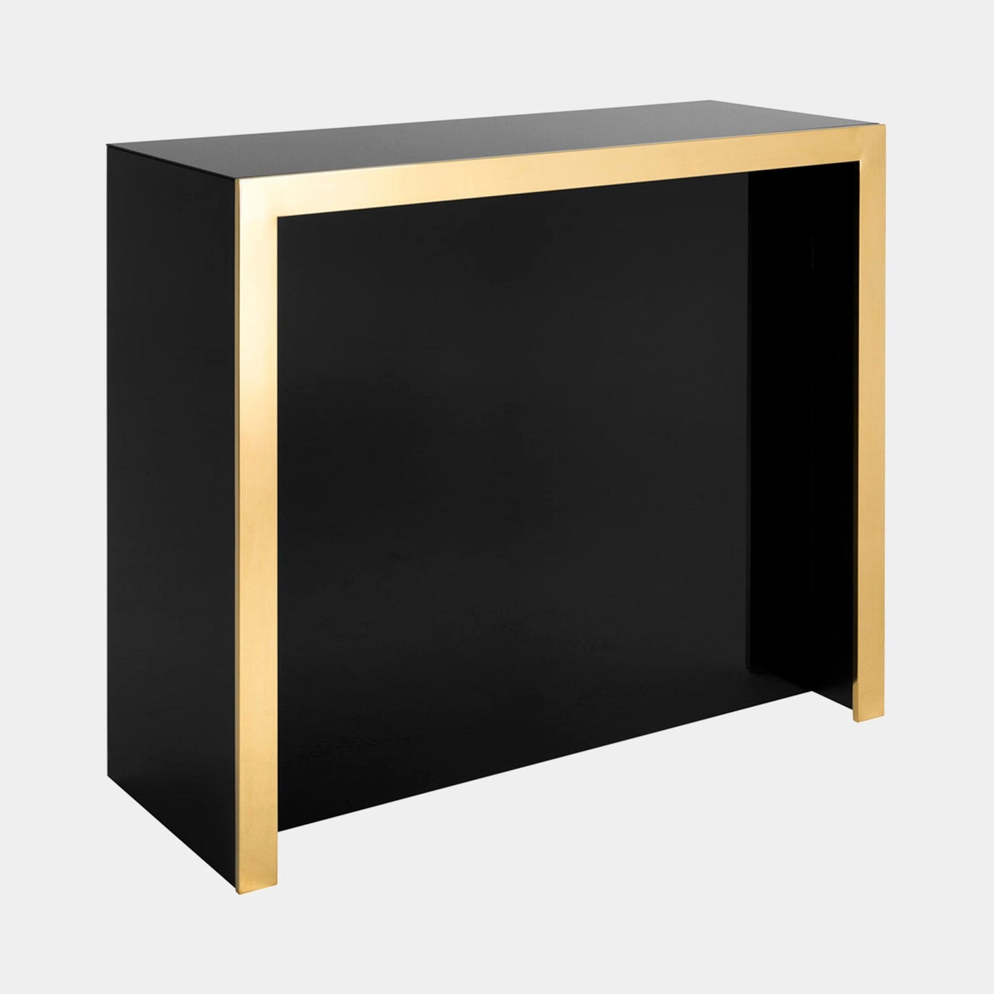 Eichholtz Grimaldi - Bar Unit Gold Finish Black Glass