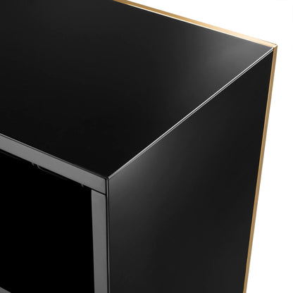 Eichholtz Grimaldi - Bar Unit Gold Finish Black Glass