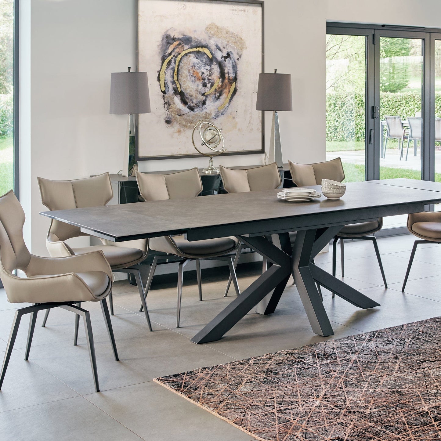 Bergamo - Extending Dining Table, Brown