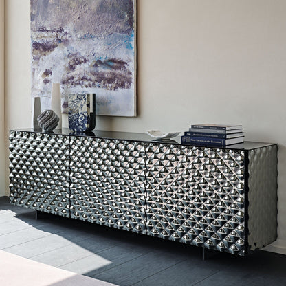 Cattelan Italia Vivaldi - 3 Door Sideboard In Mirrored Glass