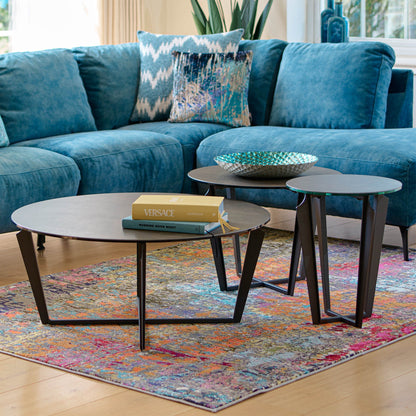 Benito - Round Coffee Table Ceramic Top 90cm