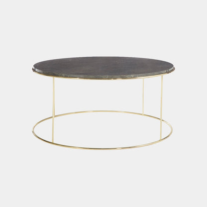 Tigris - Round Coffee Table Dusky Grey/Gold Finish Legs