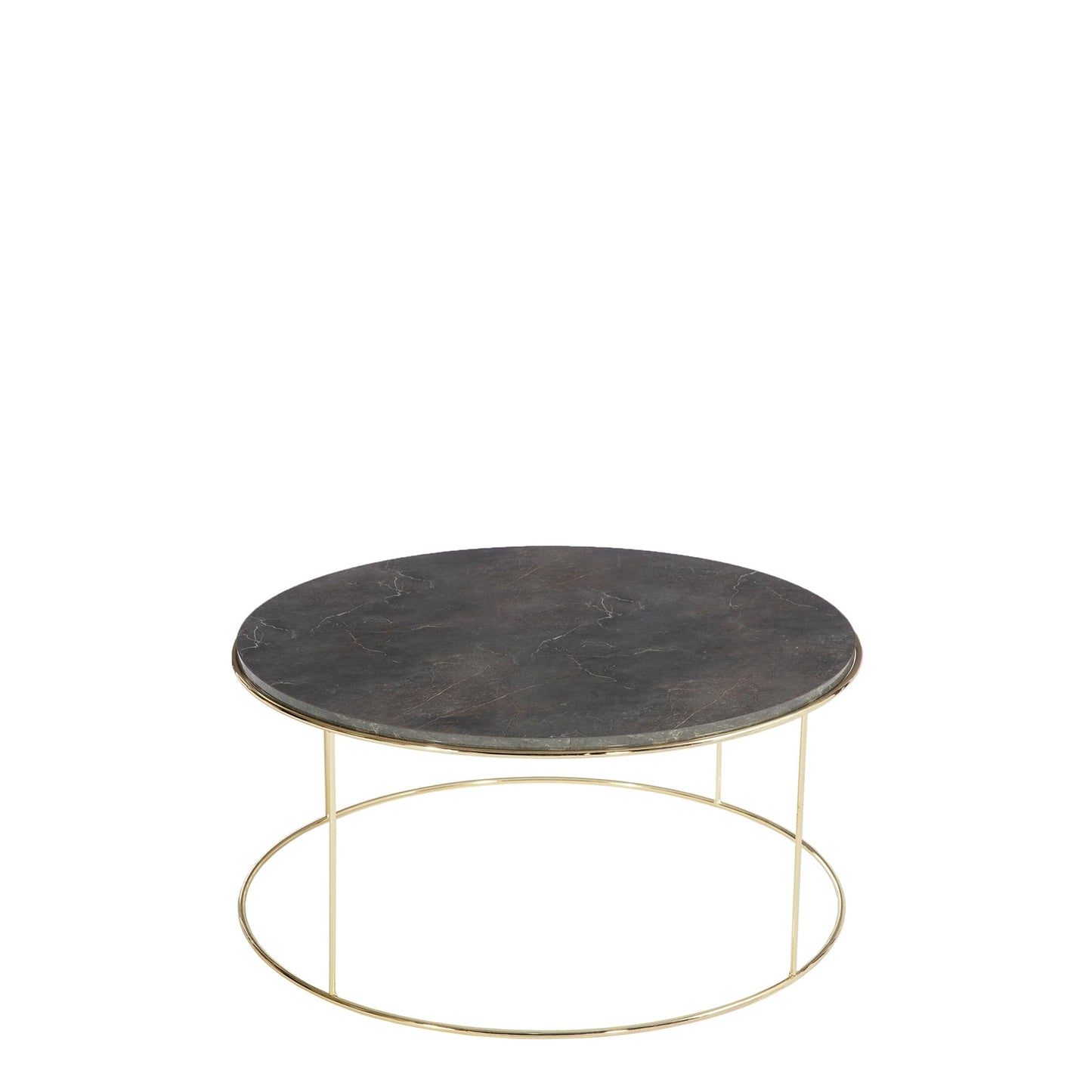 Tigris - Round Coffee Table Dusky Grey/Gold Finish Legs