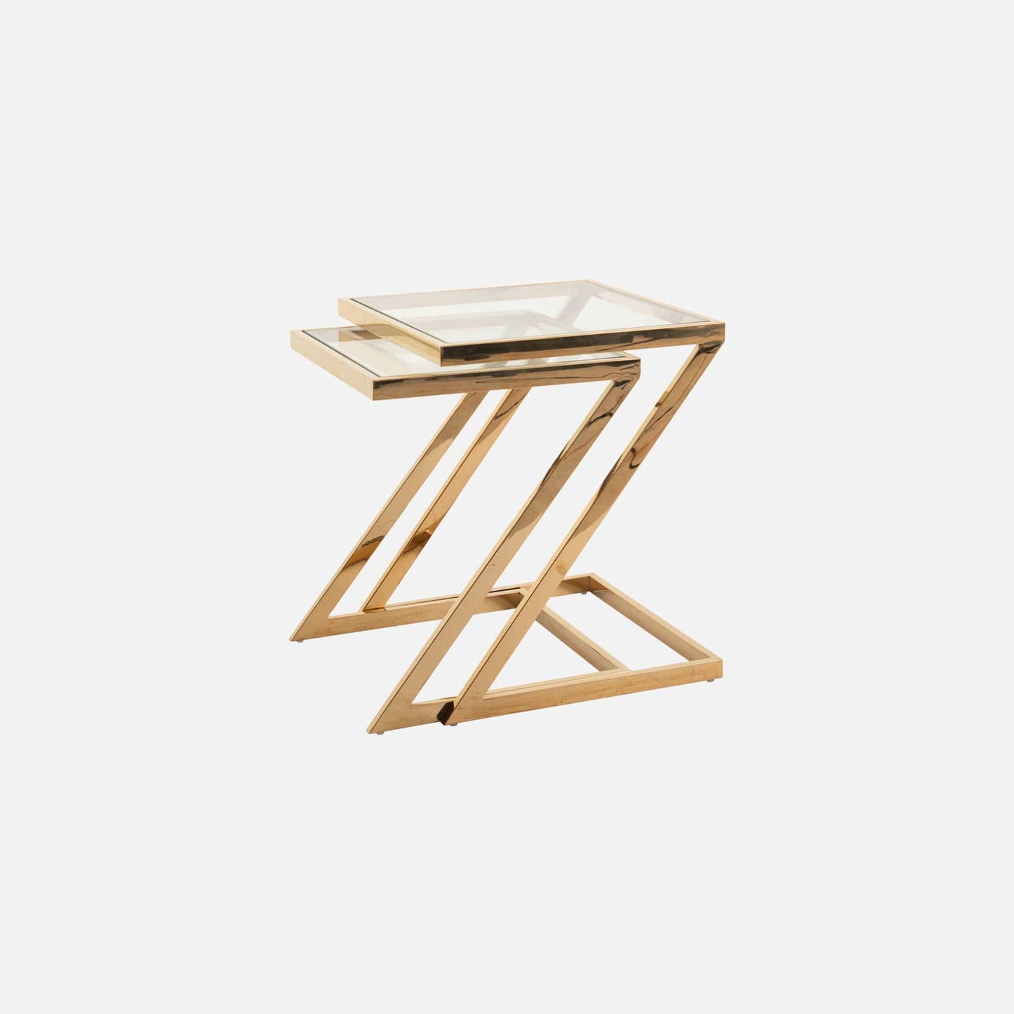 Auric - Nest Tables, Gold Polished Frame
