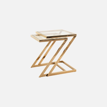 Auric - Nest Tables, Gold Polished Frame