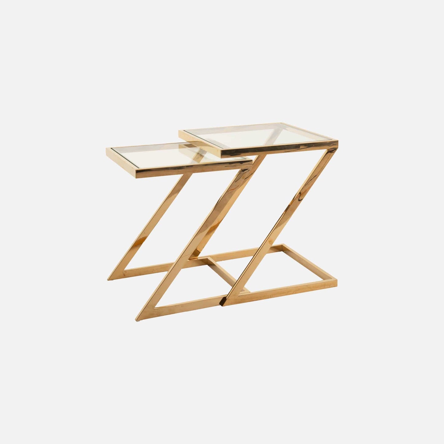 Auric - Nest Tables, Gold Polished Frame