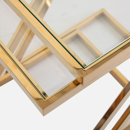 Auric - Nest Tables, Gold Polished Frame